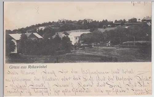 (113002) AK Gruss aus Rekawinkel, Panorama 1900