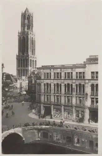 (542) Foto AK Utrecht, Dom, Turm, Rathausbrücke
