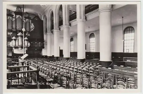 (53707) Foto AK Dokkum, Interieur N. H. Kerk, nach 1945