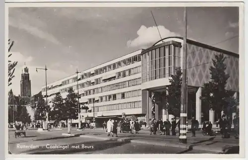 (53589) Foto AK Rotterdam, Coolsingel met Beurs, nach 1945