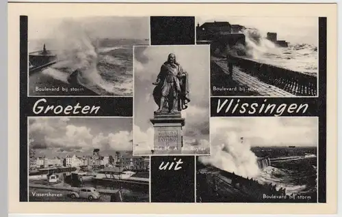 (53572) AK Groeten uit Vlissingen, Mehrbildkarte, nach 1945