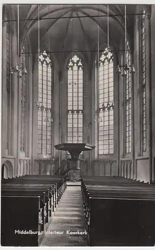 (53569) Foto AK Middelburg, Interieur Koorkerk, nach 1945