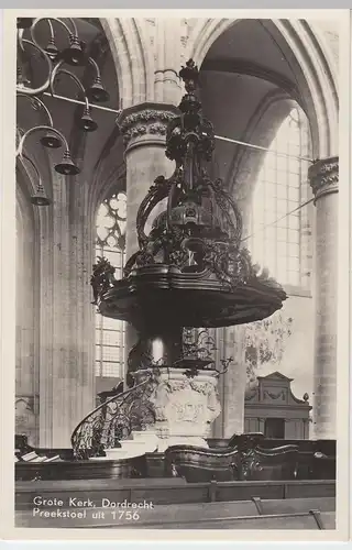 (53568) Foto AK Dordrecht, Grote Kerk, Preekstoel, nach 1945