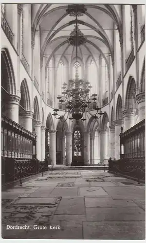 (53566) Foto AK Dordrecht, Interieur Grote Kerk, nach 1945