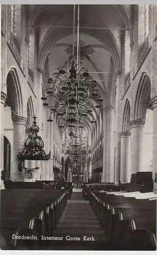 (53565) Foto AK Dordrecht, Interieur Grote Kerk, nach 1945