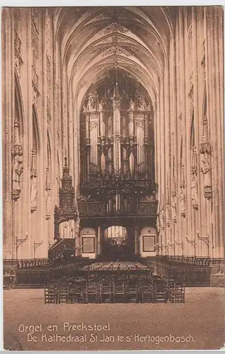 (50428) AK 's-Hertogenbosch, Basiliek St. Jan, Orgel, vor 1945
