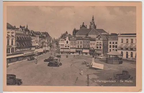 (50414) AK 's-Hertogenbosch, De Markt, vor 1945
