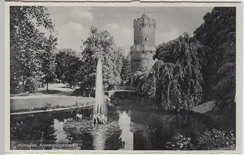 (50401) AK Nijmegen, Kronenburgerpark, aus Leporello, vor 1945