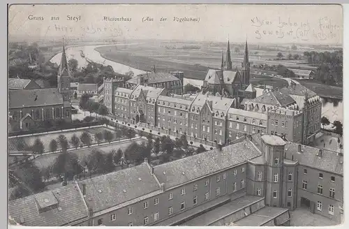 (115348) AK Steyl, Missionshaus aus der Vogelschau 1916