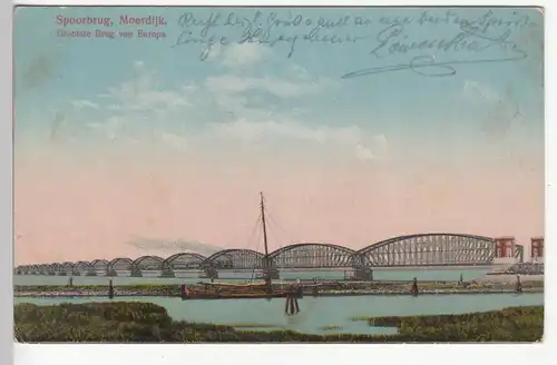 (110514) AK Moerdijk, Spoorbrug, größte Brücke Europas 1923