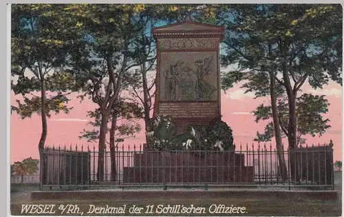 (97933) AK Wesel am Rhein, Denkmal der 11 Schill'schen Offiziere, 1922