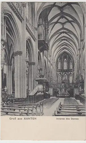(95870) AK Gruß aus Xanten, Inneres des Domes, 1909