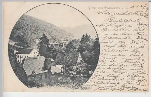 (95582) AK Gruß aus Dahlerbrück i.W., Bahnpost 1908