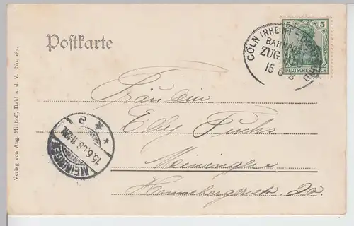 (95582) AK Gruß aus Dahlerbrück i.W., Bahnpost 1908