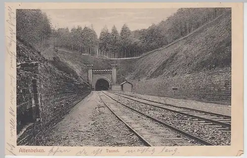 (95567) AK Altenbeken, Eisenbahn-Tunnel, Feldpost 1917