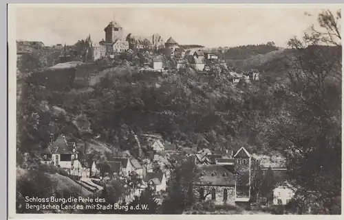 (95477) Foto AK Schloss Burg an der Wupper, 1932