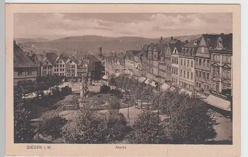 (95464) AK Siegen i.W., Markt, 1919