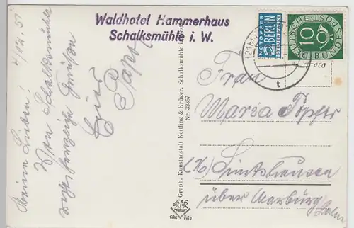 (95451) Foto AK Schalksmühle im Volmetal, 1951