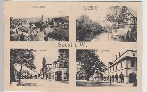 (95347) AK Soest i.W., Mehrbildkarte, Feldpost 1917