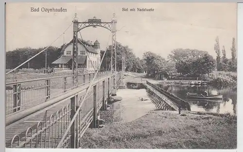 (94801) AK Bad Oeynhausen, Siel mit Nadelwehr, vor 1945