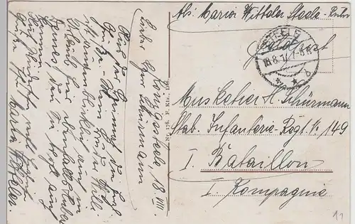 (94739) AK Steele a.d. Ruhr, Stadtgarten, 1917