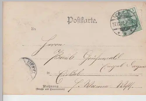 (93398) Foto AK Mann mit kleinem Kind, Stempel Kalk 1902