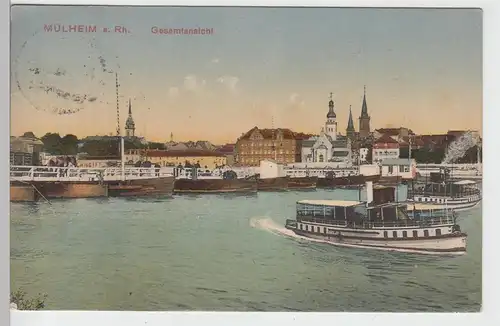 (92694) AK Mülheim a. Rhein, Gesamtansicht, 1913