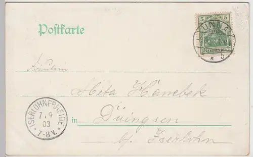 (91509) AK Bad Königsborn, Unna, Grillodenkmal, Amtshaus 1903