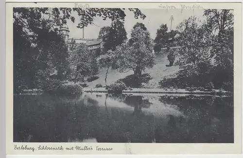 (90187) AK Bad Berleburg, Schlosspark, Müllers Terrasse, vor 1945