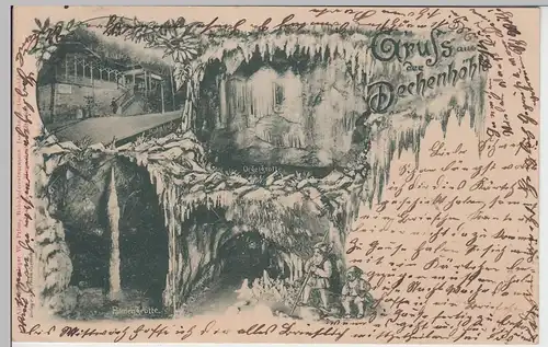 (87432) AK Gruss aus der Dechenhöhle, Iserlohn Mehrbildkarte 1903