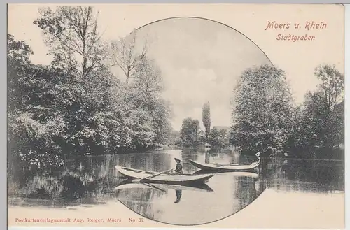 (85279) AK Moers am Rhein, Stadtgraben, bis 1905