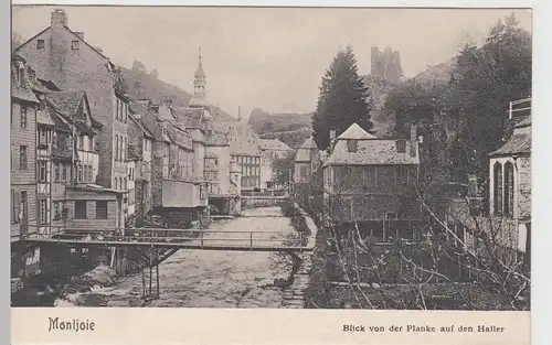 (85268) AK Montjoie, Blick von der Planke auf den Haller, 1907