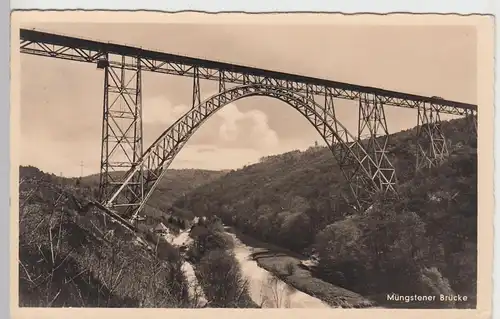 (84774) Foto AK Müngstener Brücke 1939