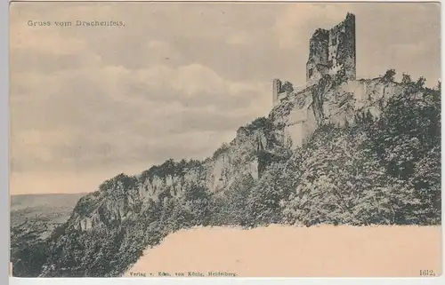 (84452) AK Gruß vom Drachenfels, Königswinter, bis 1905