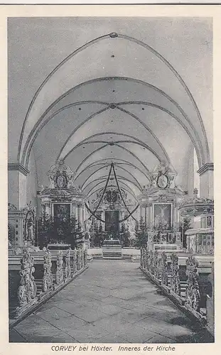 (83996) AK Schloss Corvey, Höxter, Kirche, Inneres 1914