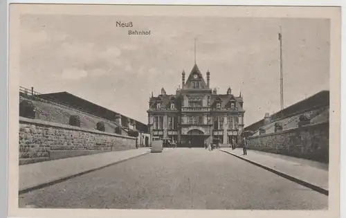 (83658) AK Neuss, Bahnhof, 1916