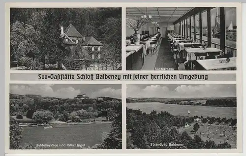 (81811) AK Baldeney, See-Gaststätte Schloß m. Umgebung