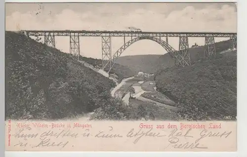 (81804) AK Müngsten, Kaiser Wilhelm-Brücke, 1904