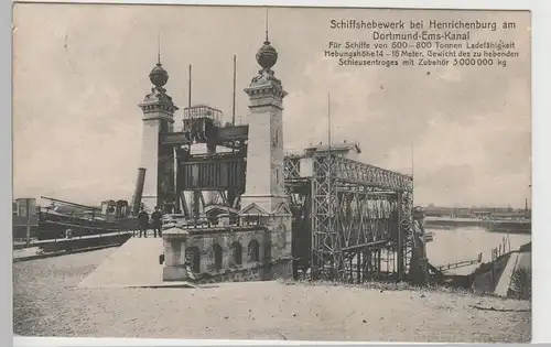 (78946) AK Henrichenburg, Schiffshebewerk am Dortmund-Ems-Kanal, 1907