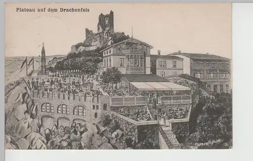 (78451) Künstler AK Drachenfels, Plateau, 1906
