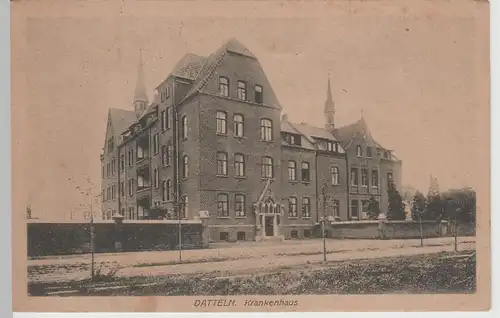 (78254) AK Datteln, Krankenhaus, Feldpost 1918