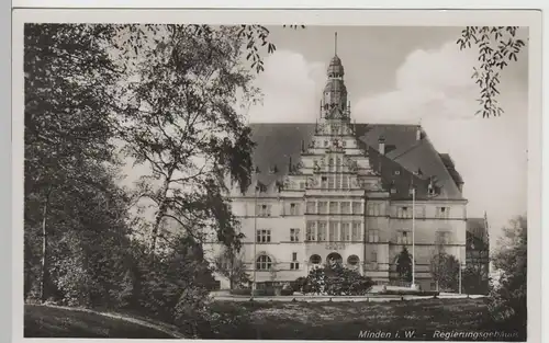 (78081) Foto AK Minden i.W., Regierungsgebäude, 1936