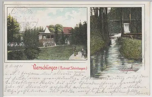 (76763) AK Vierschlingen in Steinhagen, Restaurant 1902