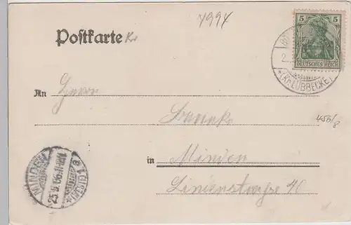 (76761) AK Limberg (Wiehengebirge), Forsthaus und Burg, 1906