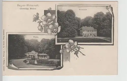 (76758) AK Burgsteinfurt, Bagno Wirtschaft u. Wache, 1906