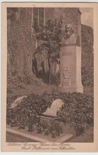 (75685) AK Höxter, Schloss Corvey, Grab Hoffmann von Fallersleben, v. 1945