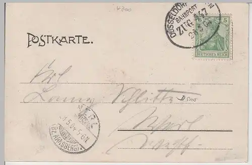 (74981) AK Werden von der Platte gesehen, Bahnpost 1904