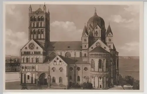 (74933) Foto AK Neuss, Münster, vor 1945