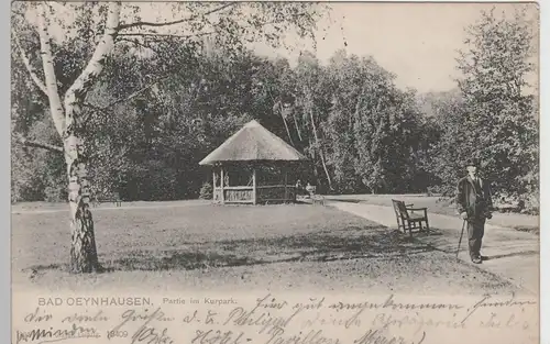 (74071) AK Bad Oeynhausen, Partie im Kurpark, 1905