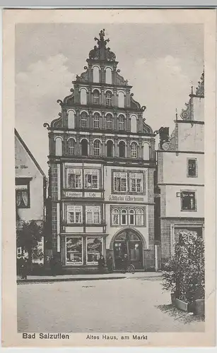 (73333) AK Bad Salzuflen, Altes Haus am Markt, vor 1945